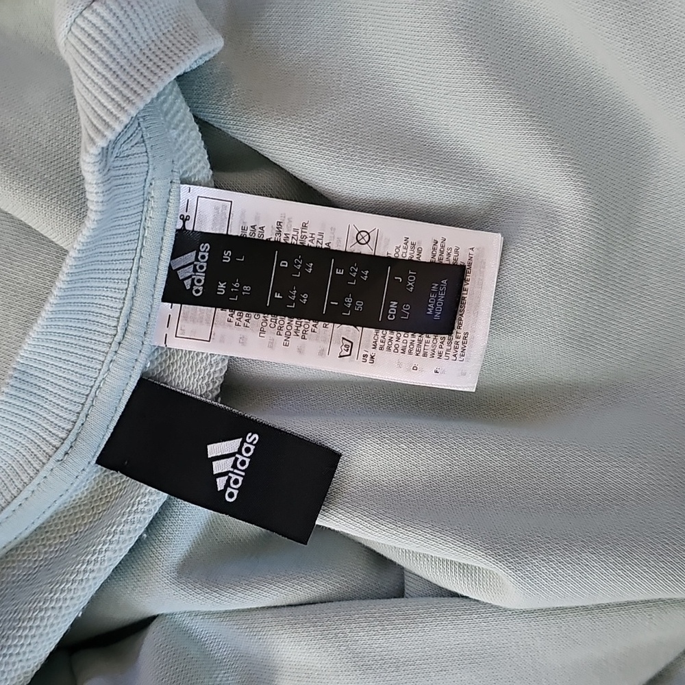 Adidas Crewneck Long Sleeve Sweatshirt, Mint Green Womens Large Oversized - Picture 5 of 8